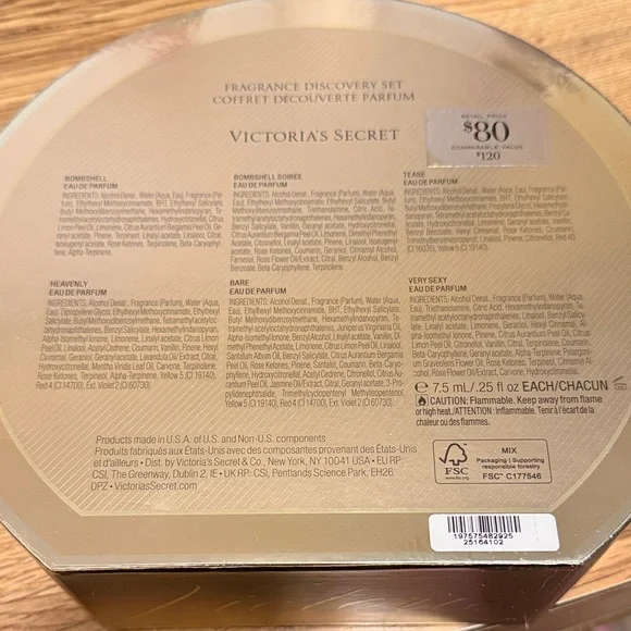 Victoria's Secret Perfume Collection with Gold and Red Details - Picture 2 of 2